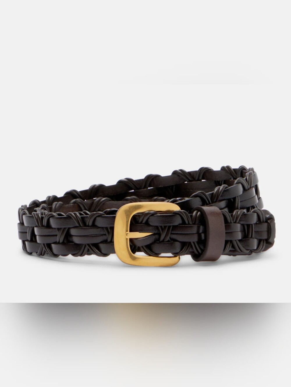 ISO/Not For Sale - LOOKING The Row Woven Cord Belt, Brown